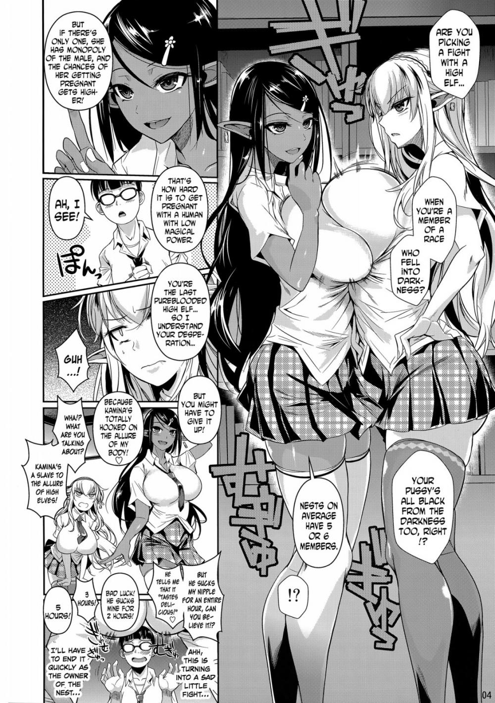 Hentai Manga Comic-High Elf x High School White x Black-Read-5
